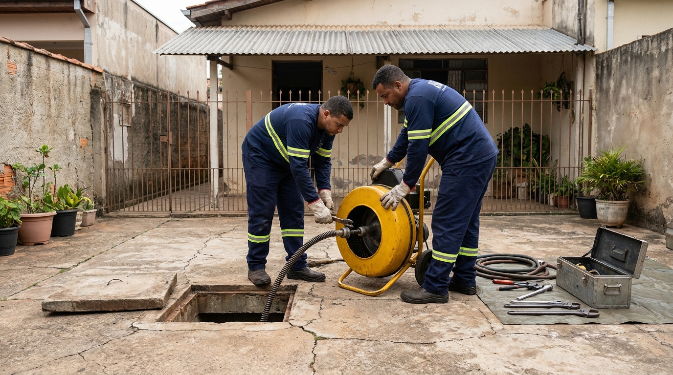 Desentupimento de esgoto em Vila Velha‑ES