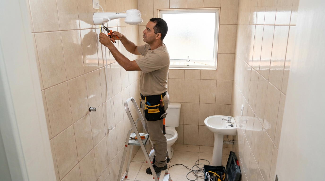 Instalação de chuveiro elétrico em Vila Velha‑ES