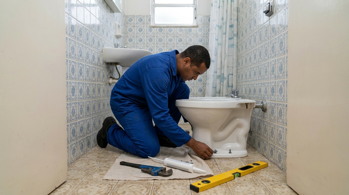 Instalação de vaso sanitário residencial em Vila Velha‑ES